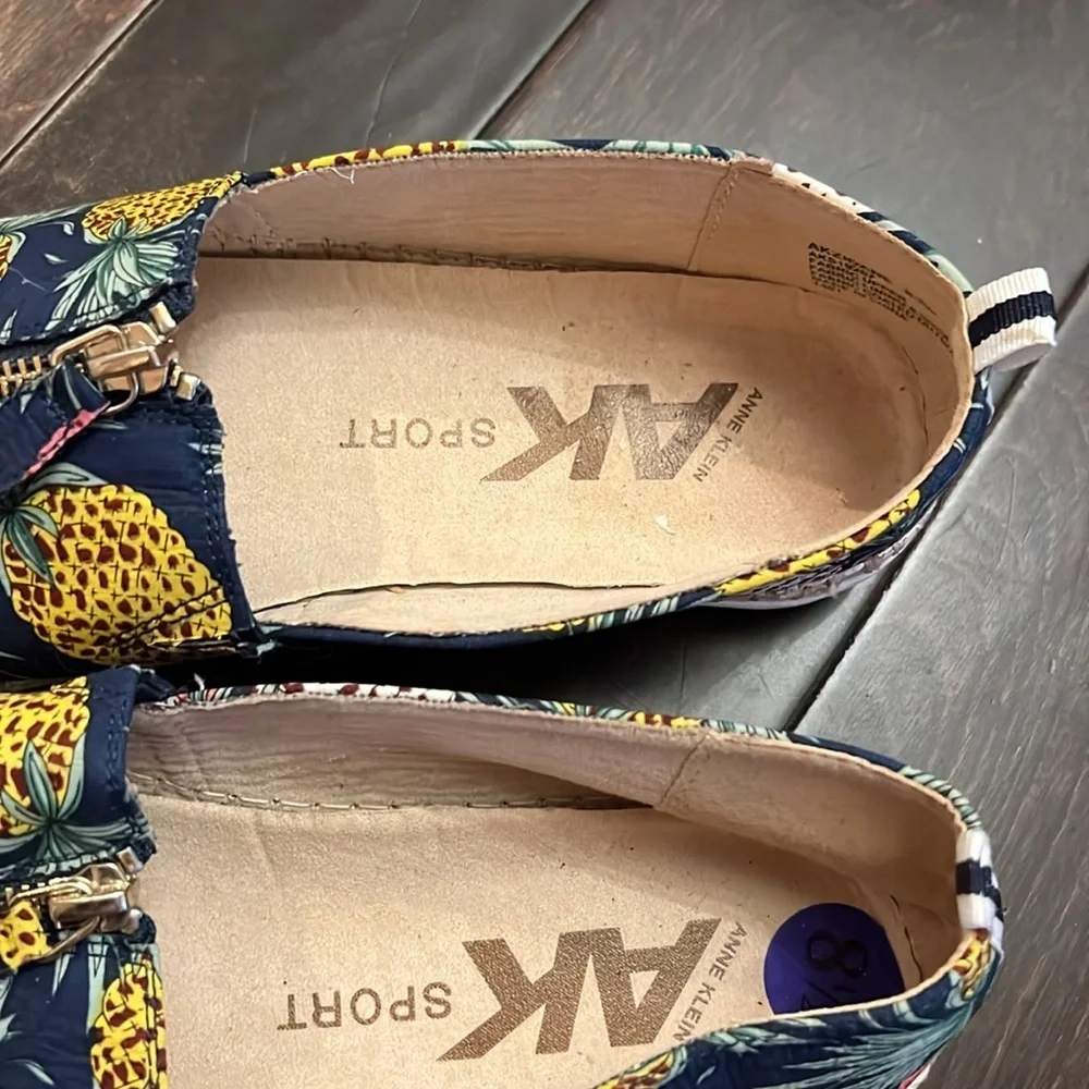 Anne Klein pineapple blue espadrilles 8.5